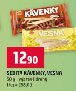 SEDITA KÁVENKY, VESNA 50 g vybrané druhy 