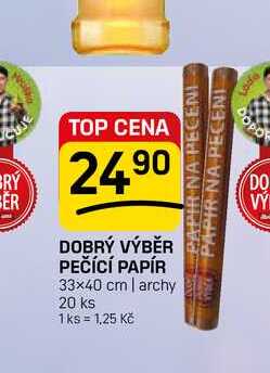 DOBRÝ VÝBĚR PEČÍCÍ PAPÍR 33×40 cm, 20ks