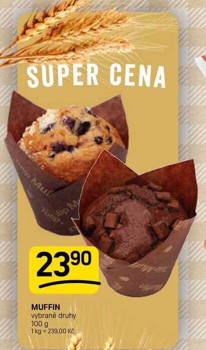 MUFFIN vybrané druhy 100 g 