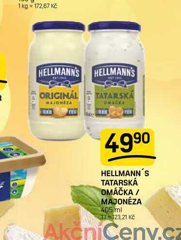 HELLMANN'S TATARSKÁ OMÁČKA / MAJONÉZA 405 ml 