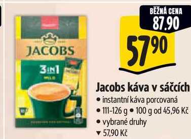 Jacobs káva v sáčcích, 111-126 g