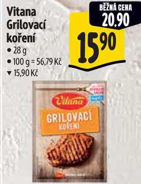 Vitana Grilovací koření, 28 g •
