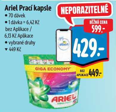 Ariel Prací kapsle, 70 dávek 