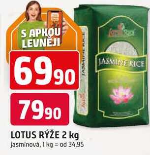LOTUS RÝŽE 2 kg jasmínová