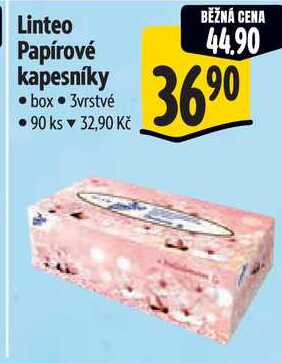 Linteo Papírové kapesníky, 90 ks