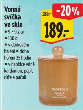 Vonná svíčka ve skle 