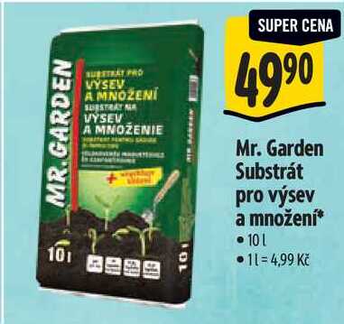 Mr. Garden Substrát pro výsev a množení, 10 l
