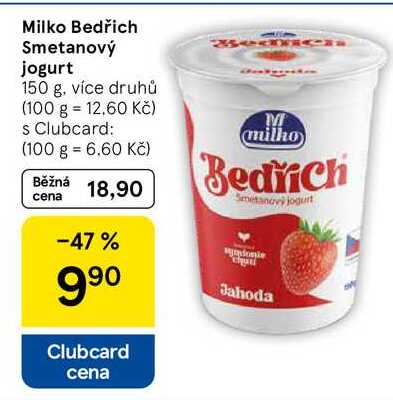 Milko Bedřich Smetanový jogurt, 150 g, více druhů  