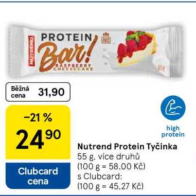 Nutrend Protein Tyčinka, 55 g, více druhů 