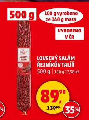 LOVECKÝ SALÁM ŘEZNÍKŮV TALÍŘ, 500 g 