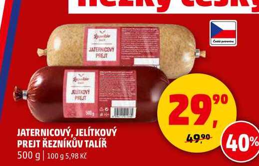 JATERNICOVÝ, JELÍTKOVÝ PREJT ŘEZNÍKŮV TALÍŘ, 500 g 