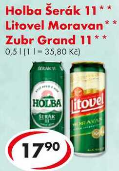 Litovel Moravan, Zubr Grand 11, 0,5 l