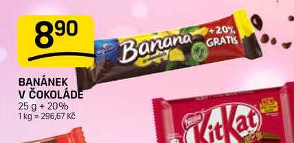 BANÁNEK V ČOKOLÁDE 25 g