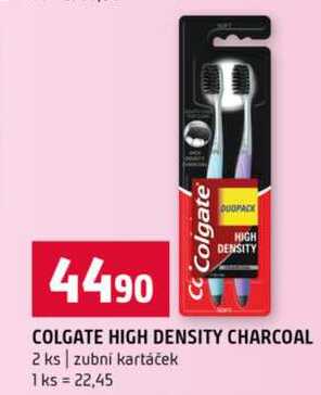 COLGATE HIGH DENSITY CHARCOAL 2 ks zubní kartáček 