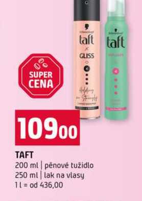 TAFT 200 ml pěnové tužidlo 250 ml lak na vlasy