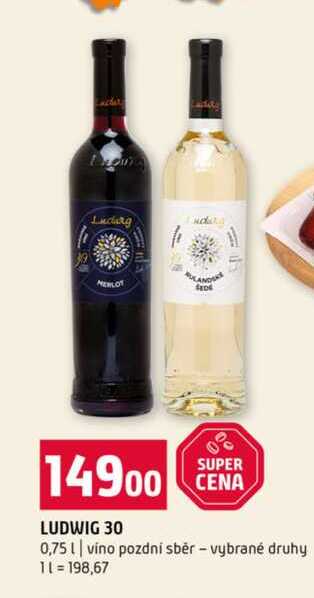 LUDWIG 30 0,75l víno pozdní sběr vybrané druhy