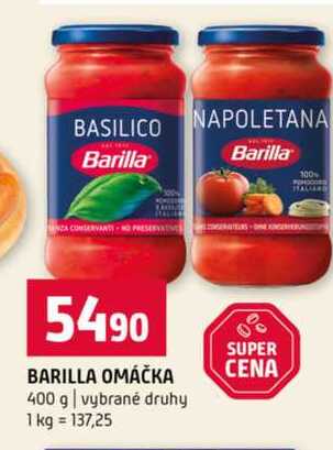 BARILLA OMÁČKA 400 g vybrané druhy 