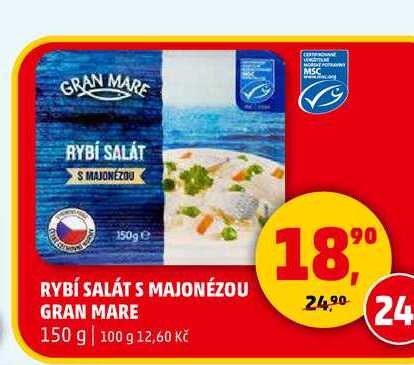 RYBÍ SALÁT S MAJONÉZOU GRAN MARE, 150 g 