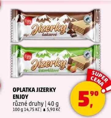 OPLATKA JIZERKY ENJOY, 40 g