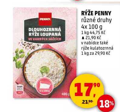 RÝŽE PENNY, 4x 100 g 
