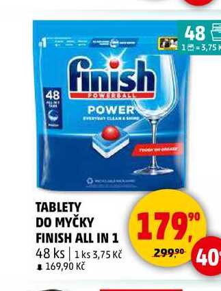 TABLETY DO MYČKY FINISH ALL IN 1, 48 ks