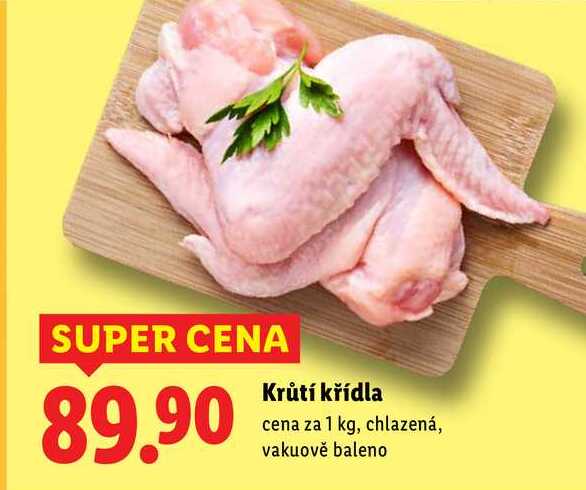 Krůtí křídla, cena za 1 kg