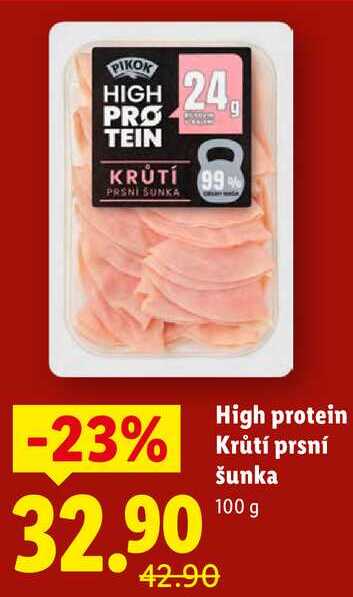 High protein Krůtí prsní šunka, 100 G