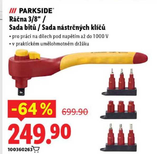 Ráčna 3/8"/Sada bitů/Sada nástrčných klíčů