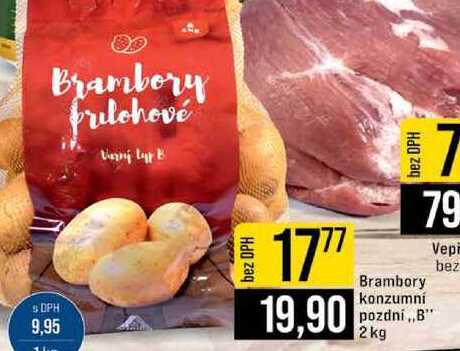 Brambory konzumní pozdní,,B" 2 kg 