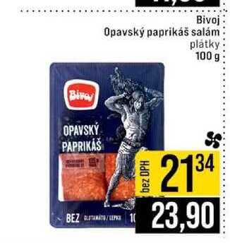 Bivoj Opavský paprikáš salám plátky 100 g