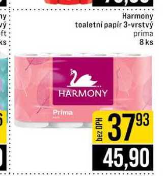 Harmony toaletní papír 3-vrstvý prima 8 ks