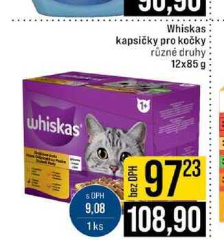 Whiskas kapsičky pro kočky různé druhy 12x85 g
