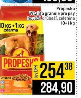 Propesko Vitalita granule pro psy hovězí drůbeží, zelenina 10+1 kg