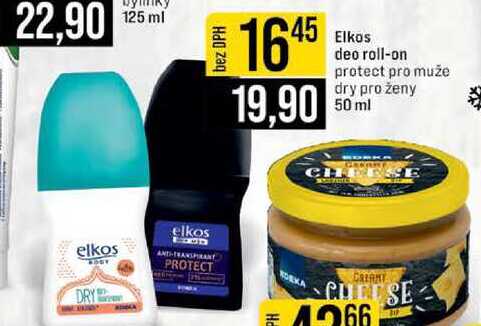 Elkos deo roll-on protect pro muže dry pro ženy 50 ml 