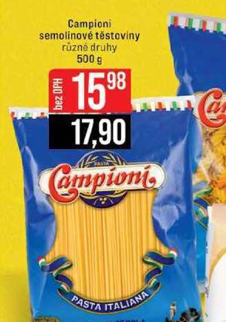 Campioni semolinové těstoviny různé druhy 500 g