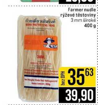 Farmer nudle rýžové těstoviny 3 mm široké 400 g