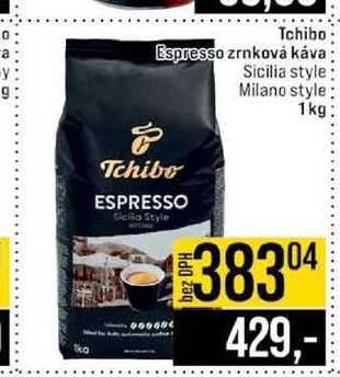Tchibo Espresso zrnková káva Sicilia style Milano style 1 kg