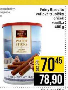 Feiny Biscuits vaflové trubičky oříšek vanilka 400 g
