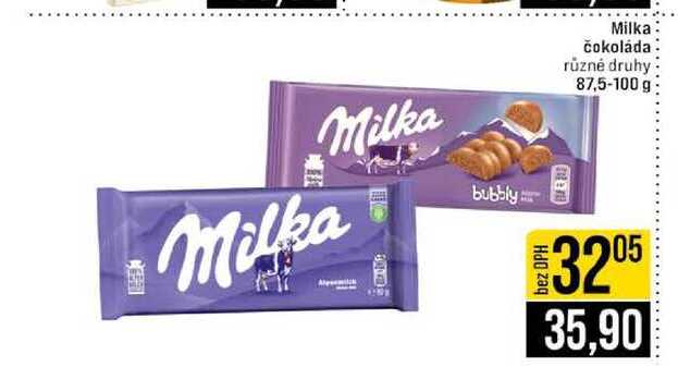 Milka čokoláda různé druhy 87,5-100 g 