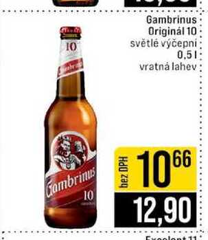 Gambrinus Originál 10 světlé výčepní 0,5l