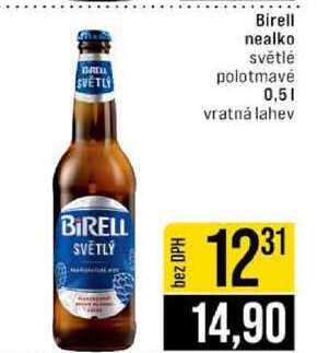 Birell nealko světlé polotmavé 0,5l