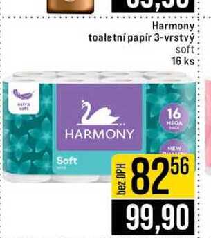 Harmony toaletní papír 3-vrstvý soft 16 ks