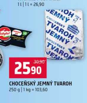 CHOCEŇSKÝ JEMNÝ TVAROH 250 g