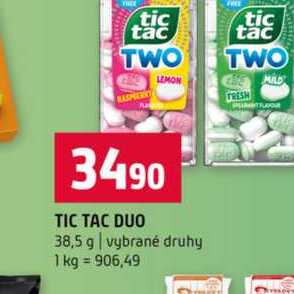 TIC TAC DUO 38,5 g vybrané druhy 