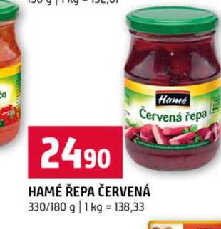 HAMÉ ŘEPA ČERVENÁ 330/180 g 