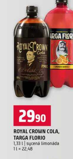 ROYAL CROWN COLA, TARGA FLORIO 1,33l sycená limonáda 