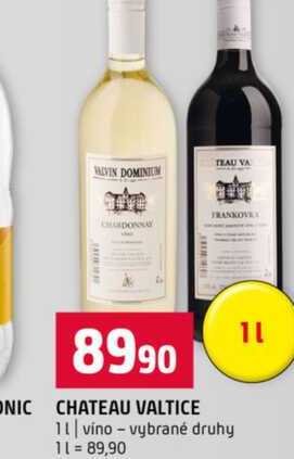 CHATEAU VALTICE 1l vino vybrané druhy 