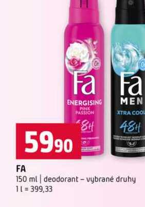 FA 150 ml deodorant vybrané druhy 
