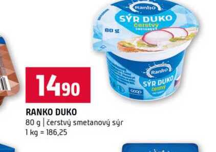 RANKO DUKO 80 g čerstvý smetanový sýr 