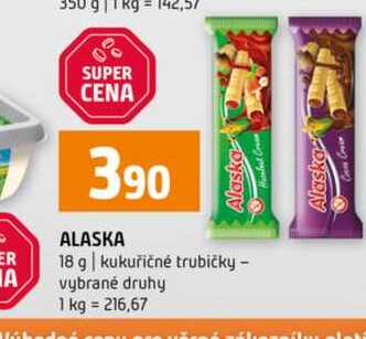 Alaska 18 g kukuřičné trubičky vybrané druhy 